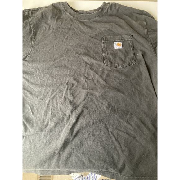 Carhartt Force T-Shirt Men’s Size Large Tall Black Long Sleeve Relaxed Fit - Picture 1 of 7